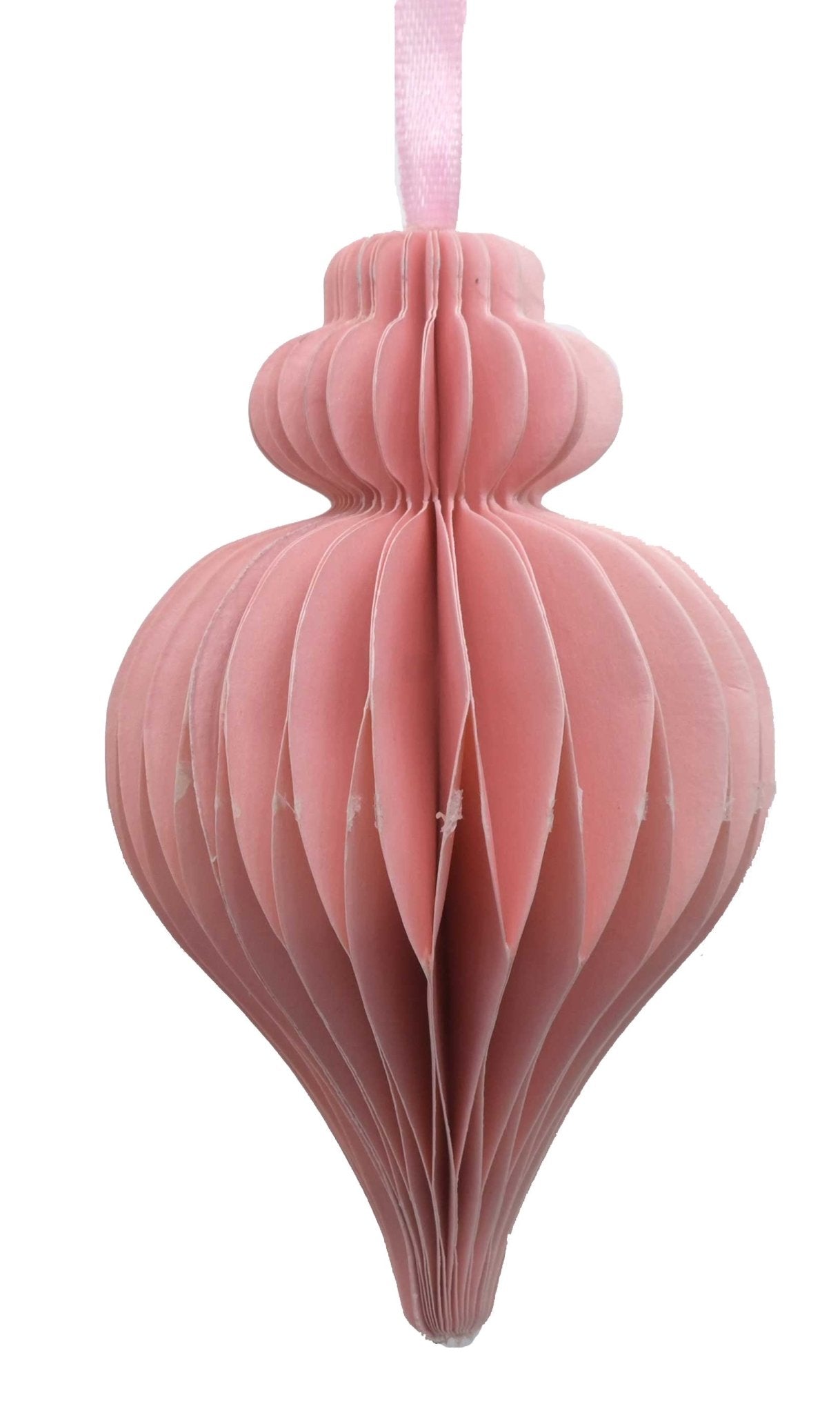 Paper Teardrop Decoration, Pale Pink, 20cm