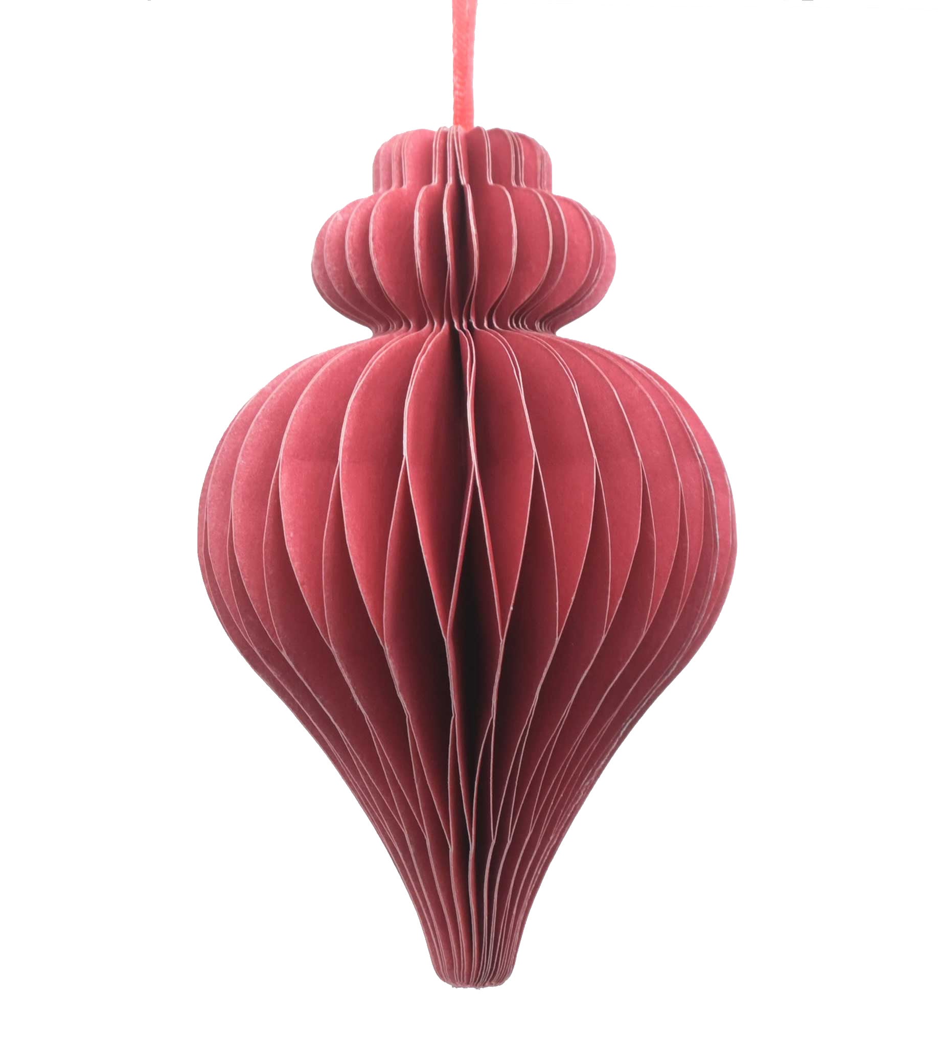 Paper Teardrop Decoration, Pink, 10cm