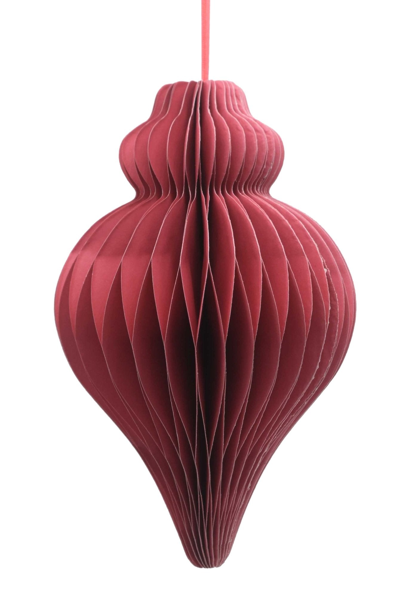 Paper Teardrop Decoration, Pink, 20cm