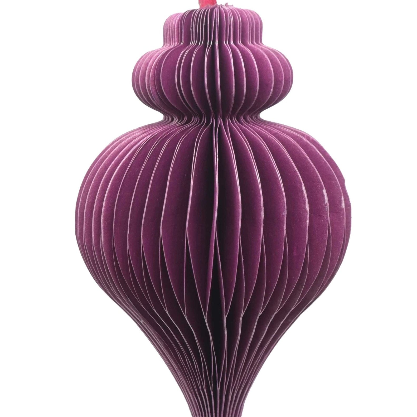 Paper Teardrop Decoration, Purple, 10cm