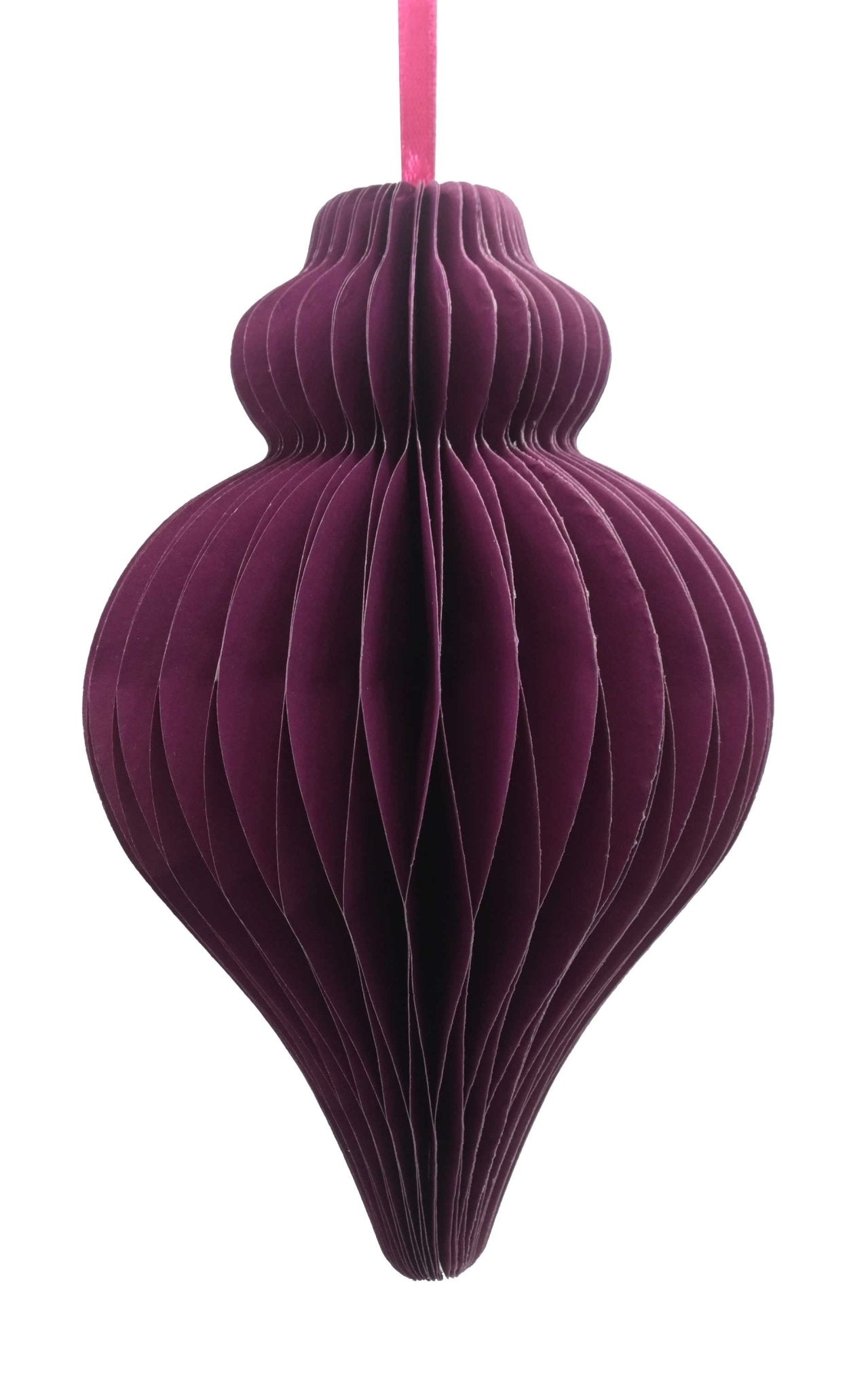 Paper Teardrop Decoration, Purple, 20cm
