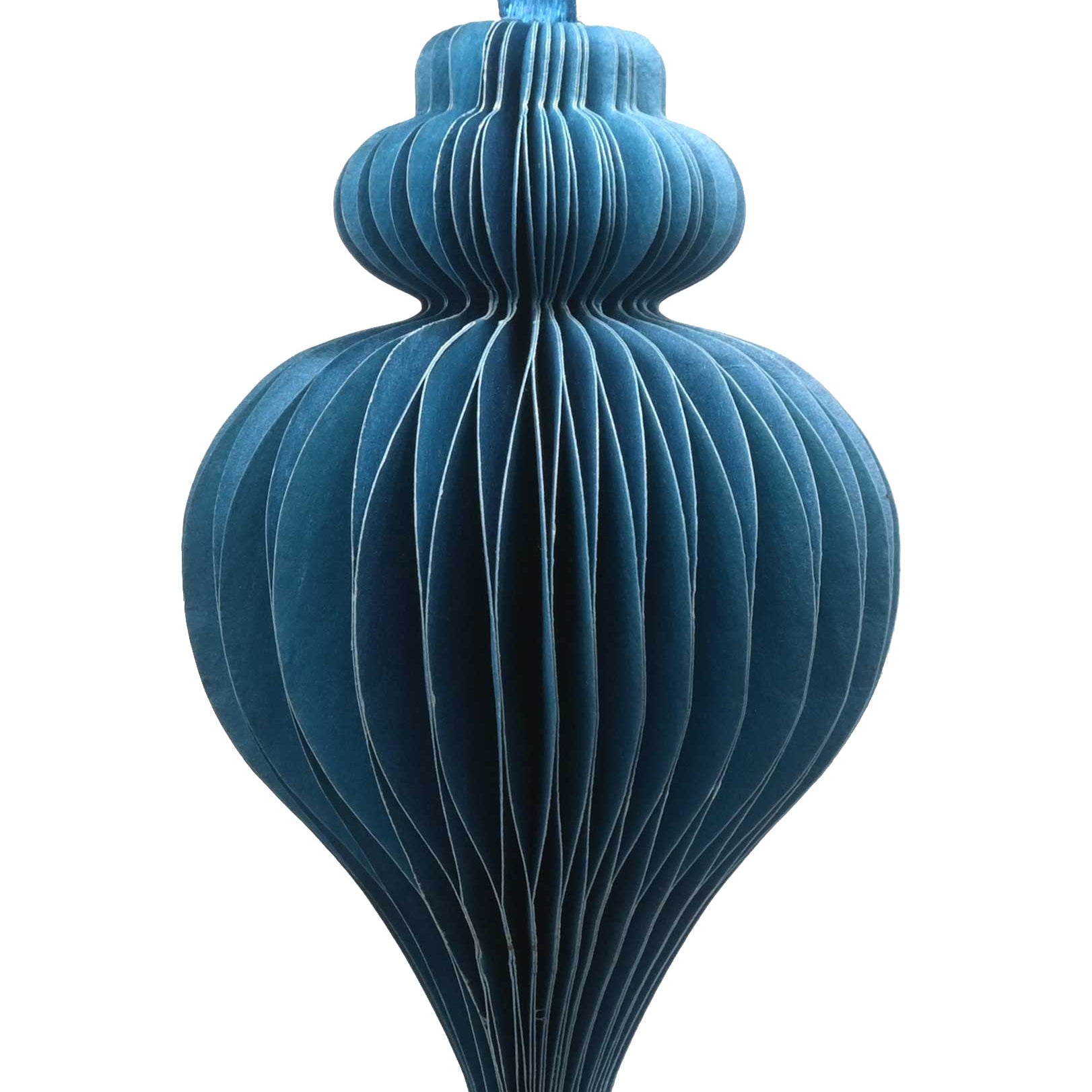 Paper Teardrop Decoration, Turquoise, 10cm