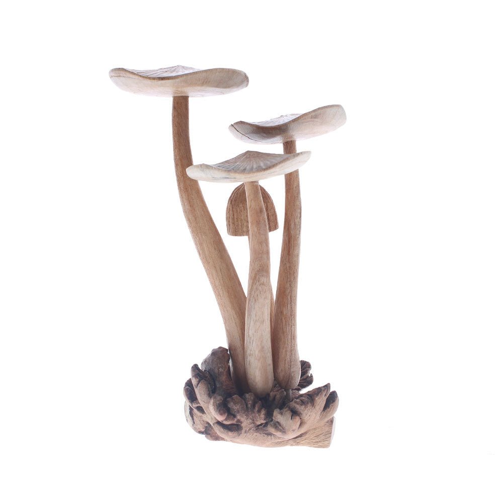Parasite Wood with Four Mushrooms, Large