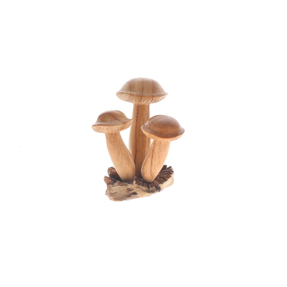 Parasite Wood with Three Toadstool Mushrooms