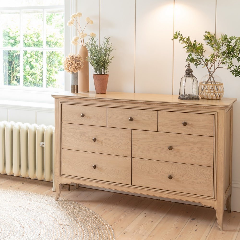 Paris 3 Over 4 Wide Chest of Drawers