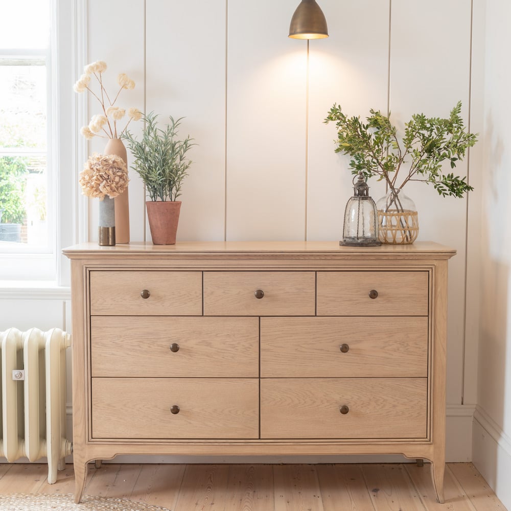 Paris 3 Over 4 Wide Chest of Drawers