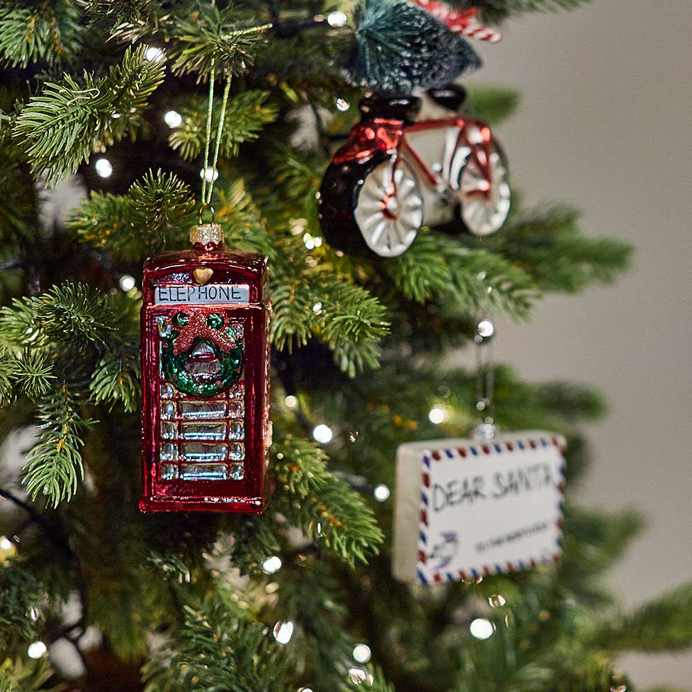 Phone Box with Wreath Shaped Bauble