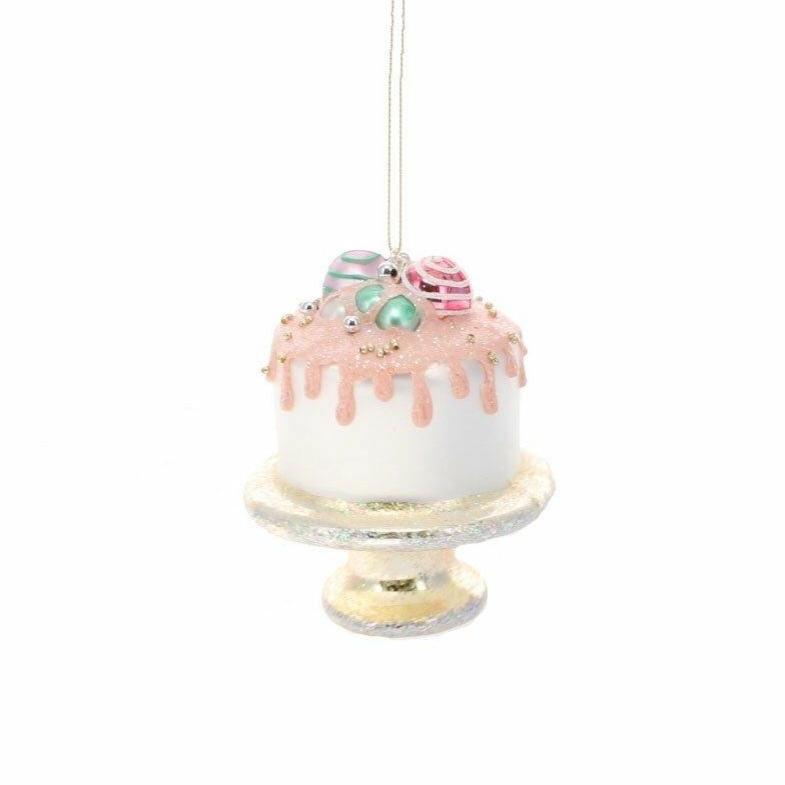 Pink Frosting Drip Cake Bauble