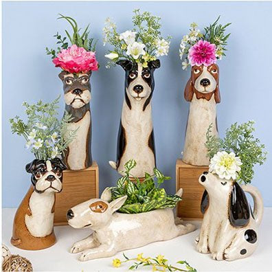 Pottery Schnauzer Vase