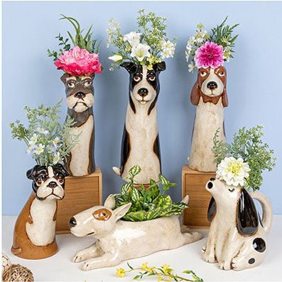 Pottery Schnauzer Vase