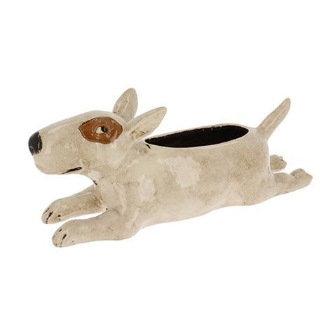 Pottery Top Dog Vase