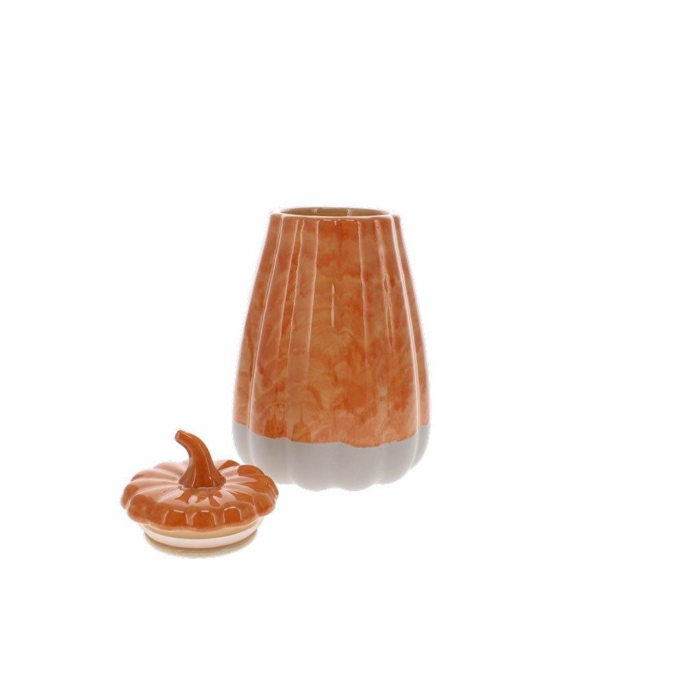Pumpkin Lidded Jar, Orange