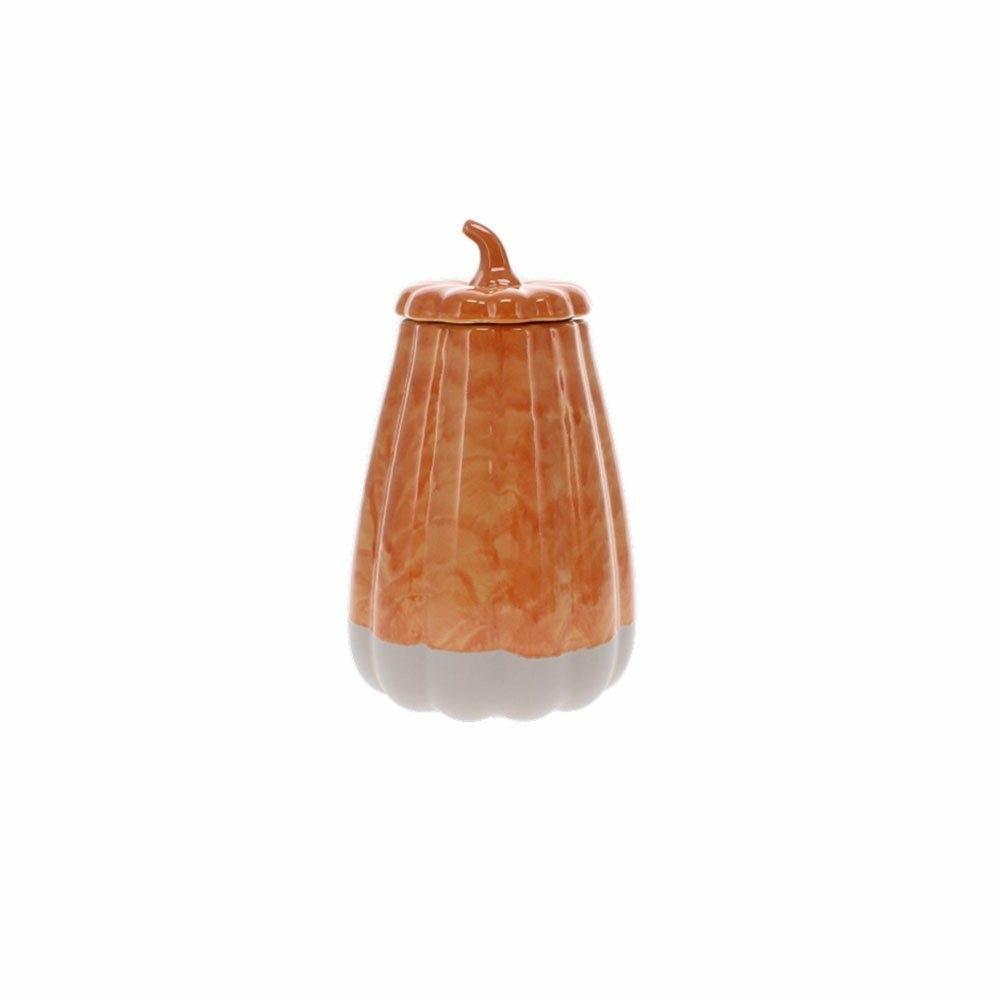 Pumpkin Lidded Jar, Orange