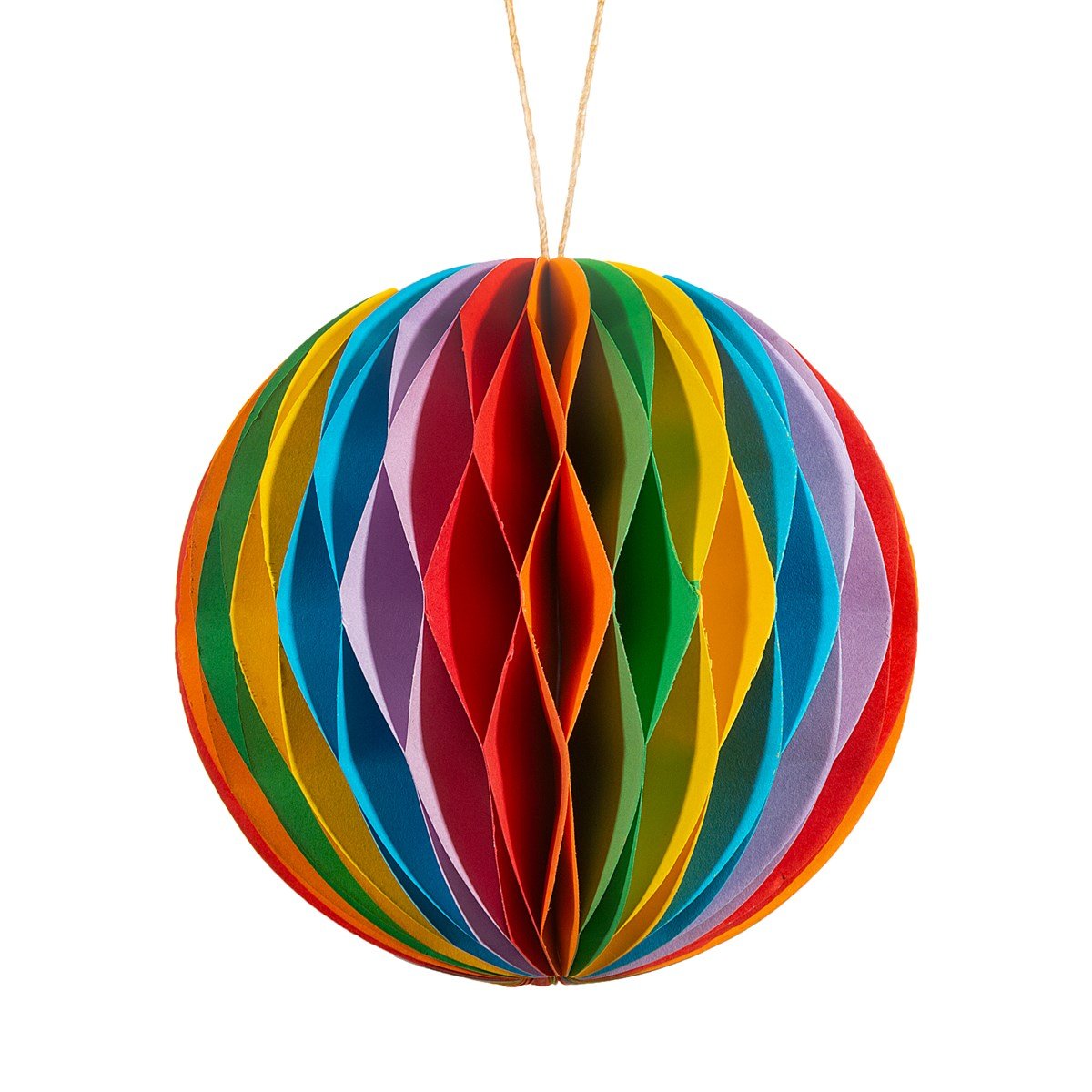 Rainbow Honeycomb Paper Bauble