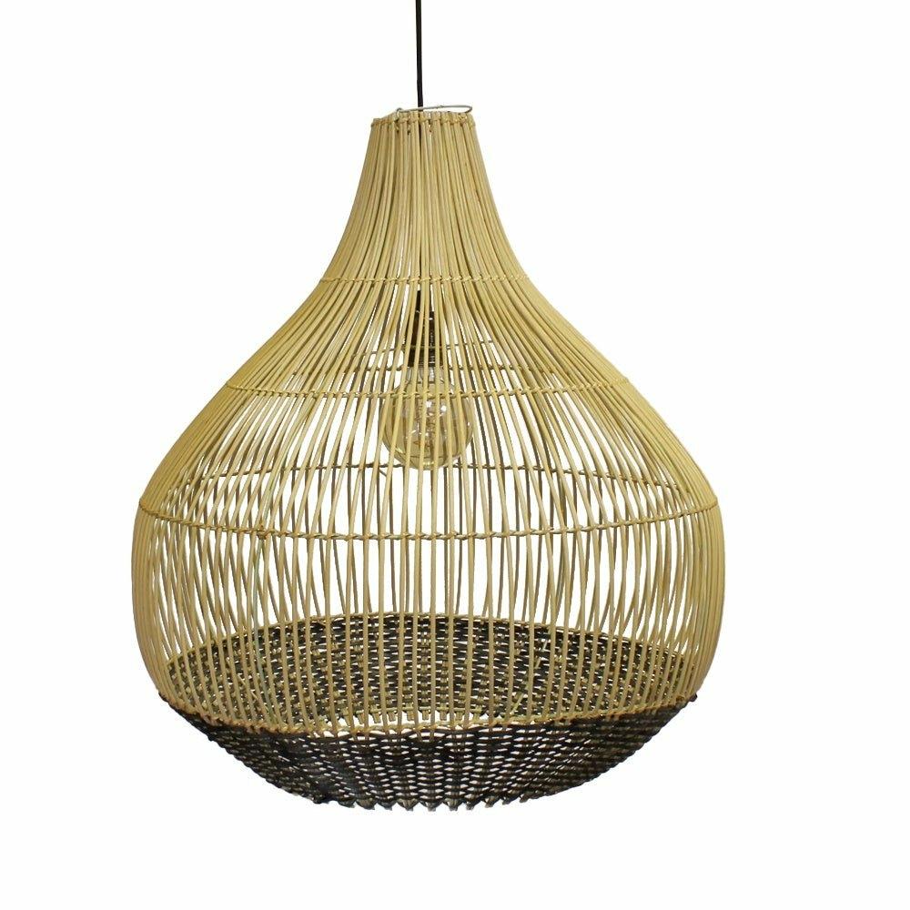 Rattan Hanging Teardrop Light Shade
