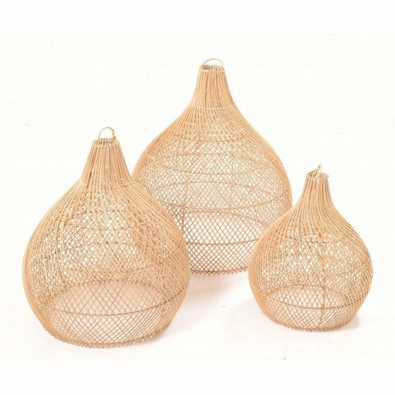 Rattan Teardrop Lampshades Small,Medium,Large
