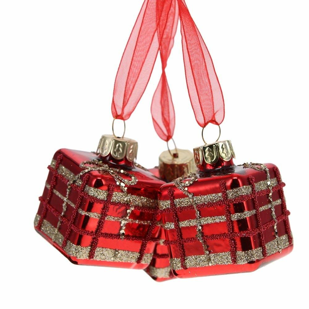 Red Present Bauble Trio