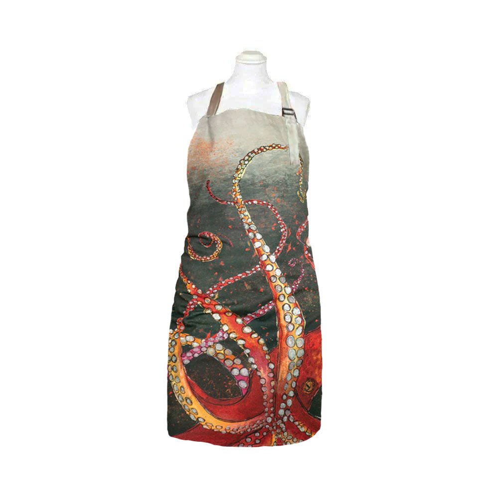 Red Octopus Apron - Angela Reed -