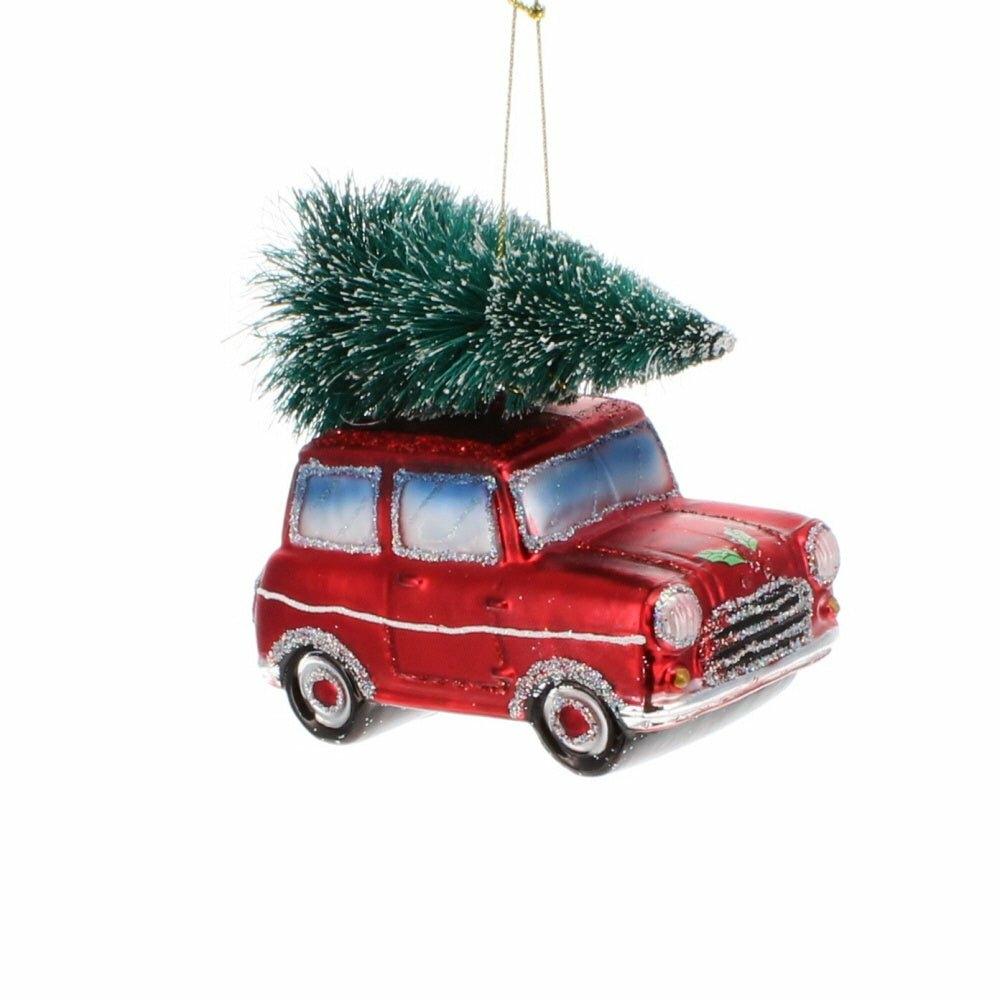 Retro Red Mini Car Decoration