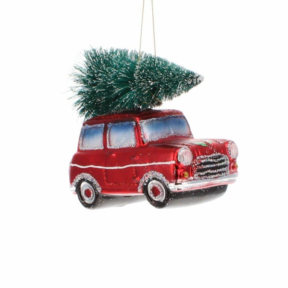 Retro Red Mini Car Decoration