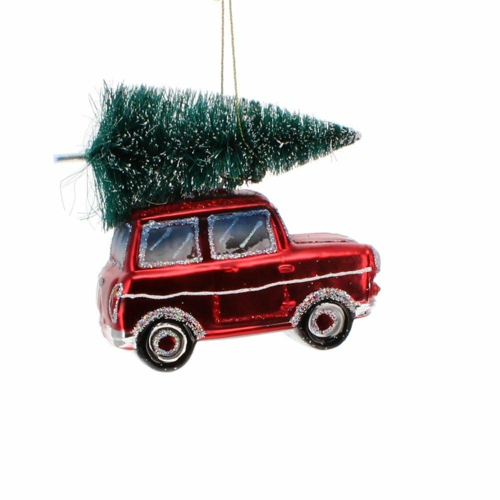 Retro Red Mini Car Decoration