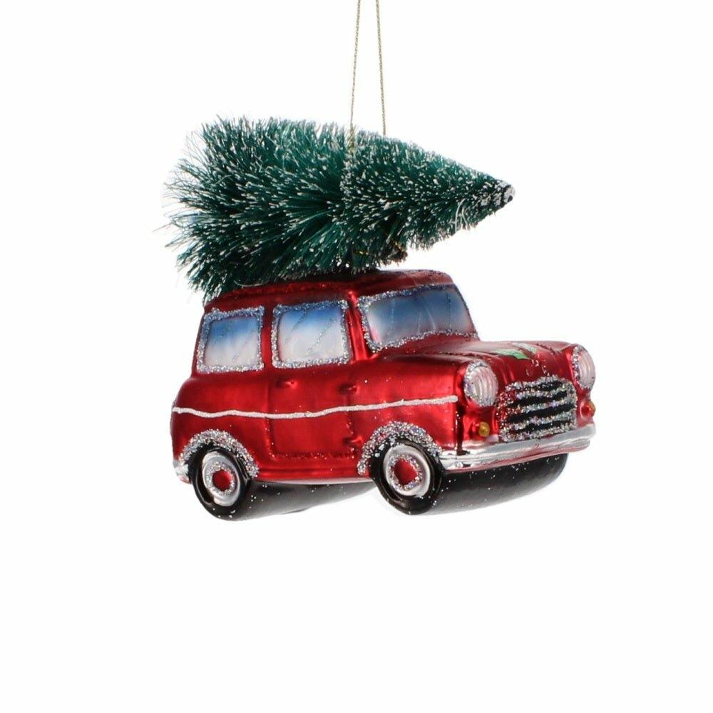 Retro Red Mini Car Decoration