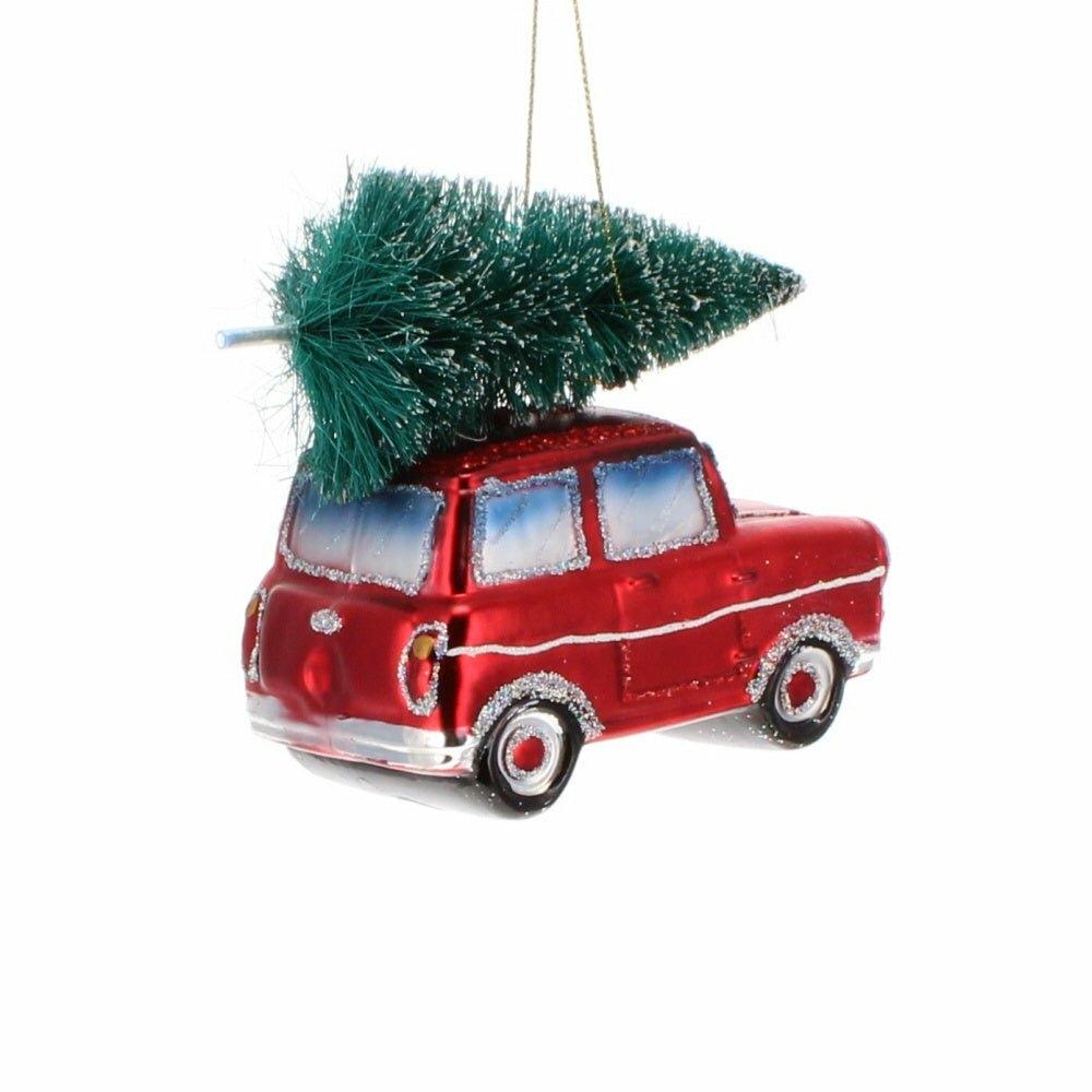 Retro Red Mini Car Decoration