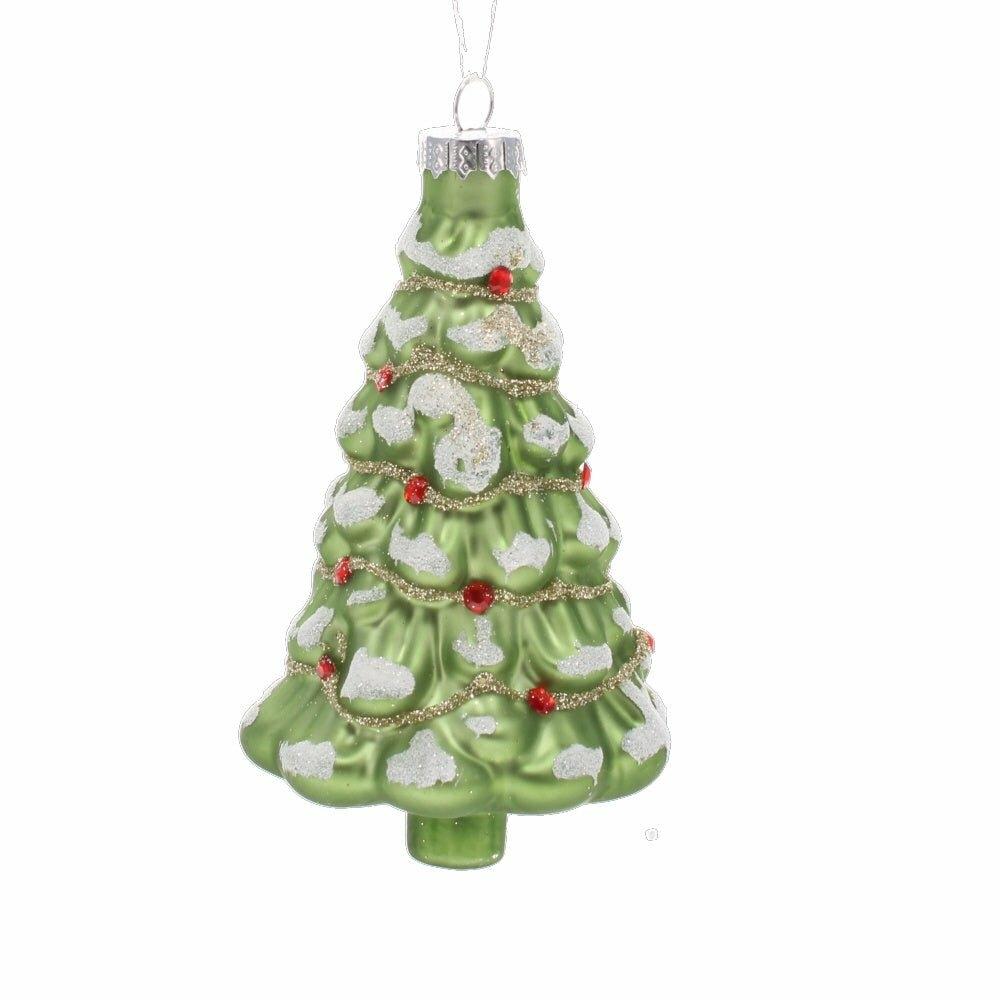 Retro style Glass Christmas Tree Bauble