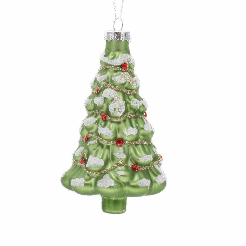Retro style Glass Christmas Tree Bauble