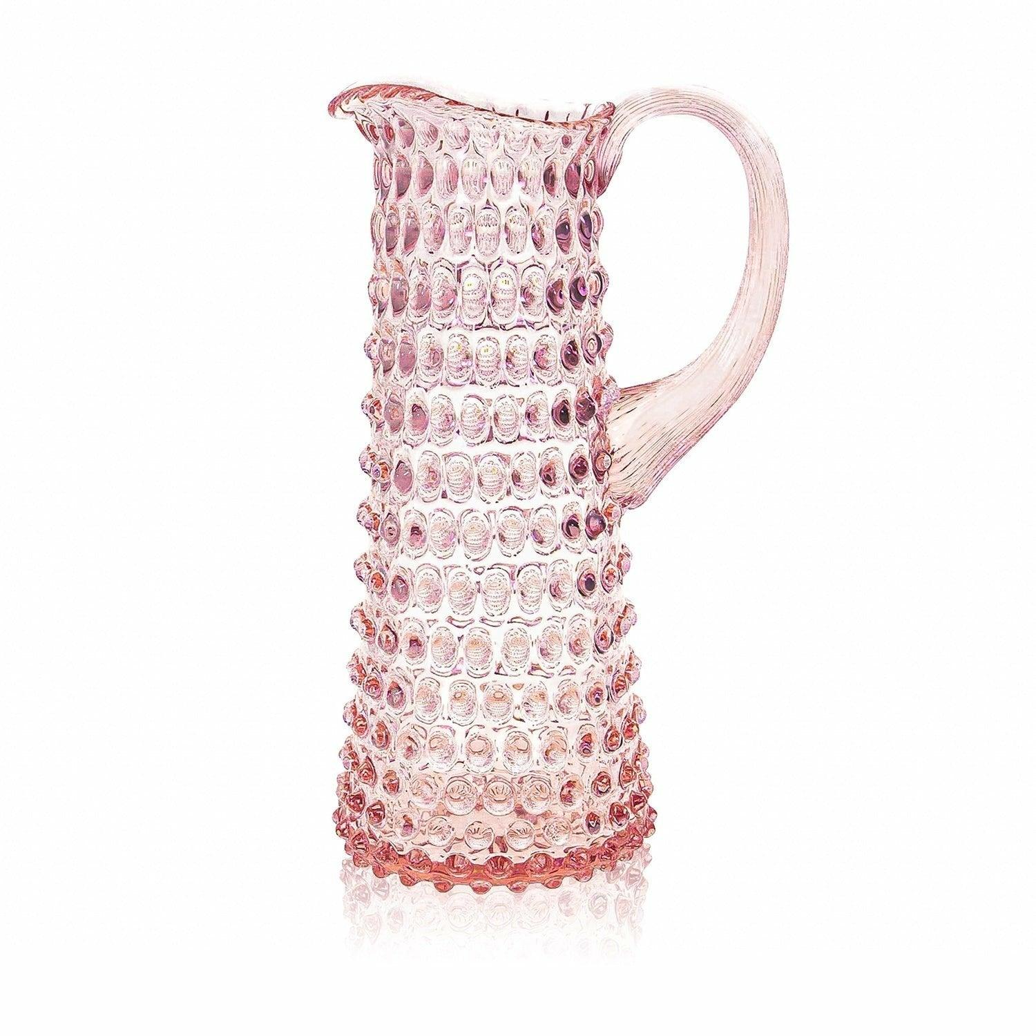 Rose Tall Hobnail Jug