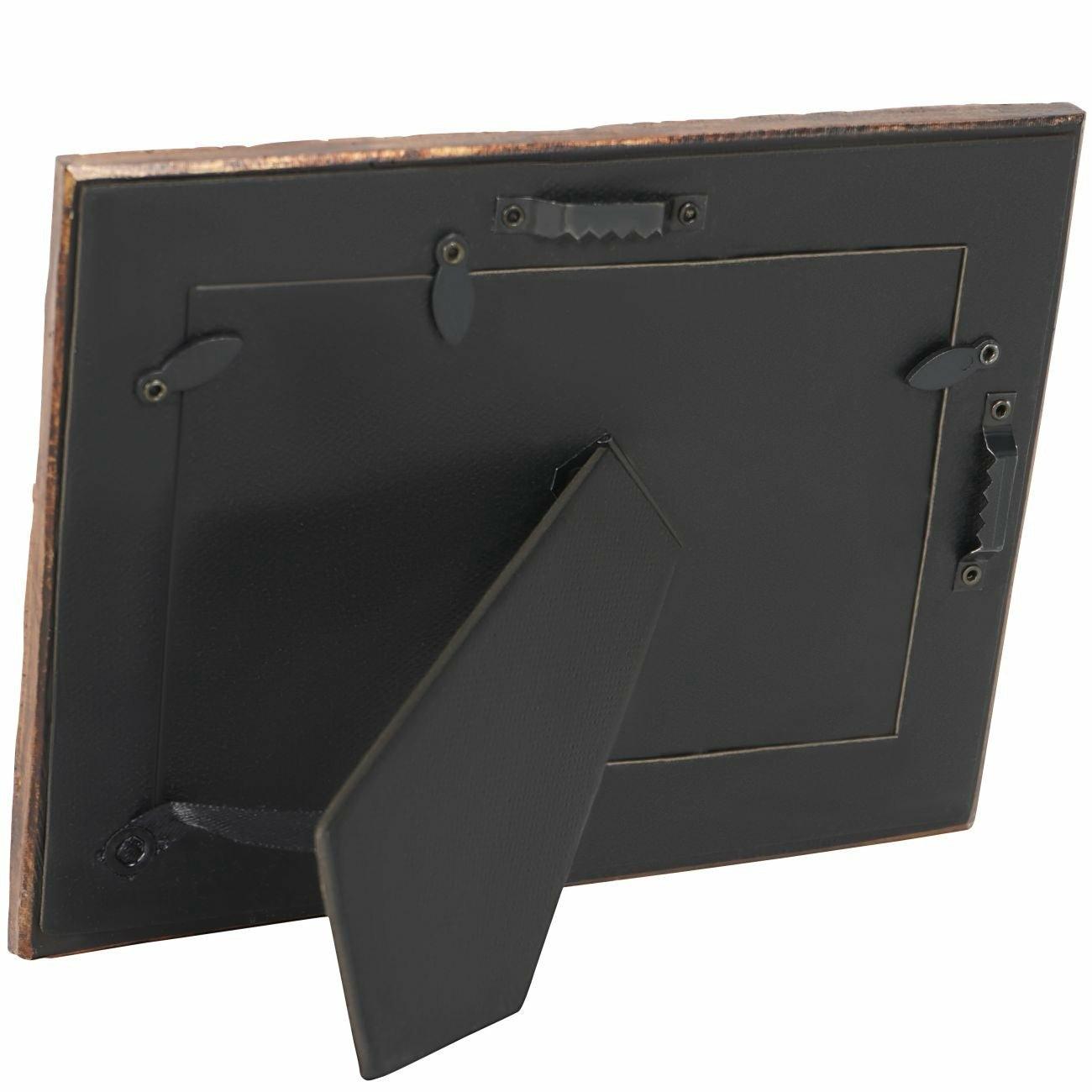 Rustic Brown Bamboo Woven Effect Photo Frame, 6 x 4"