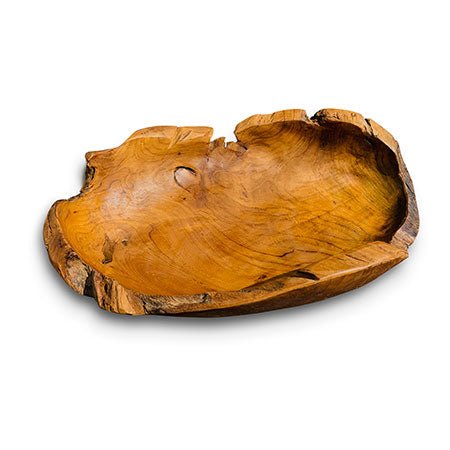 Rustic Long Teak Bowl