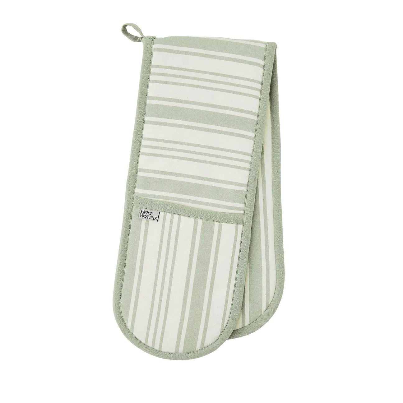 Sage Striped Double Oven Glove
