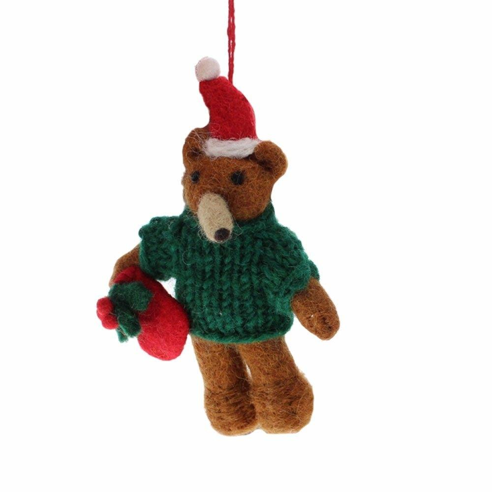 Santa Bear Christmas Decoration