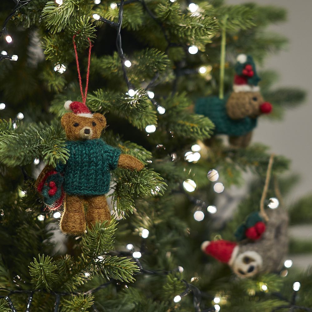 Santa Bear Christmas Decoration