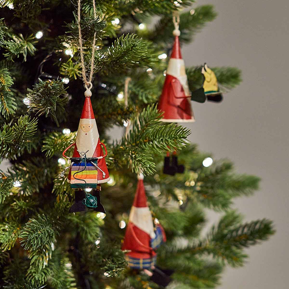 Santa Knitting Rainbows