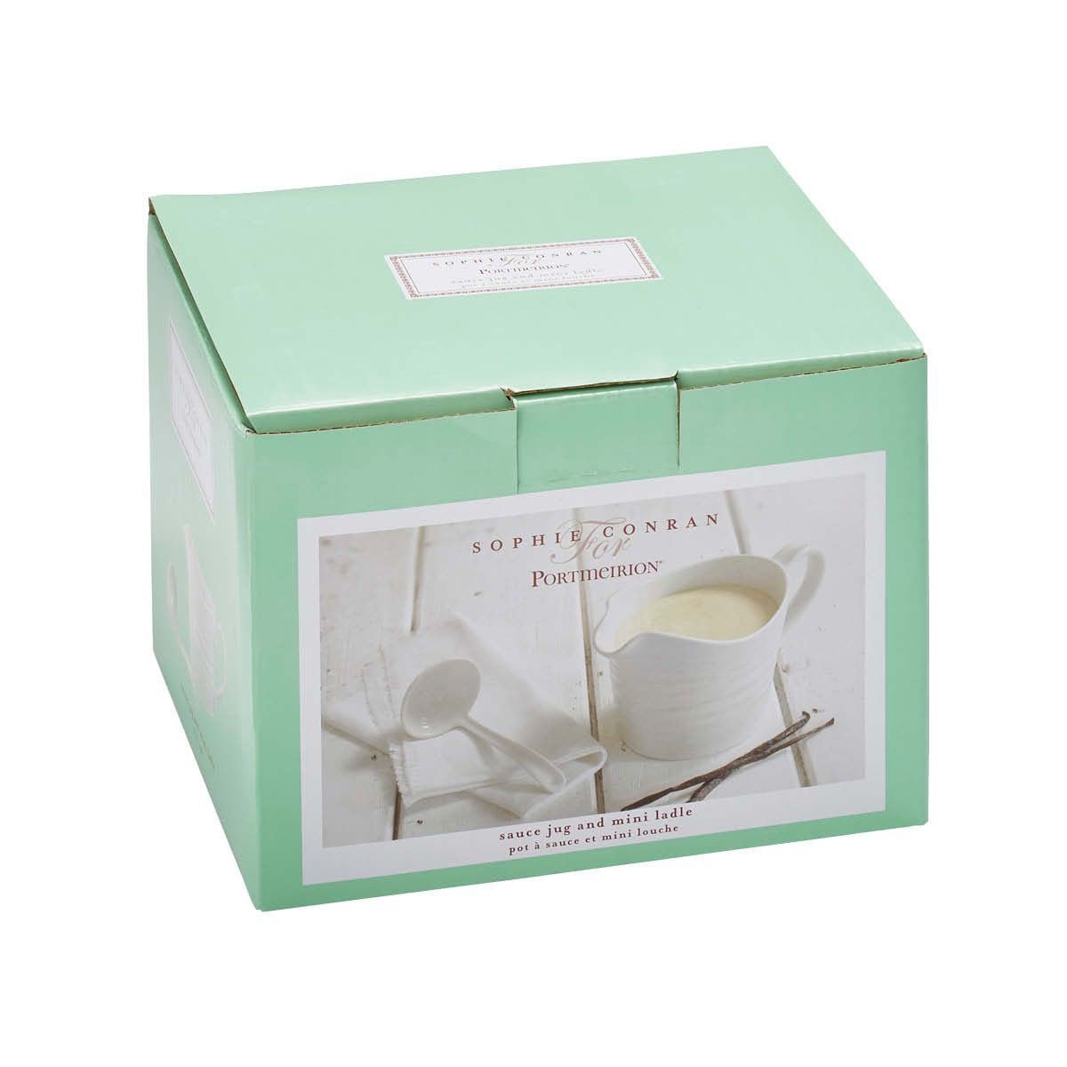 Sauce Jug with Mini Ladle, White