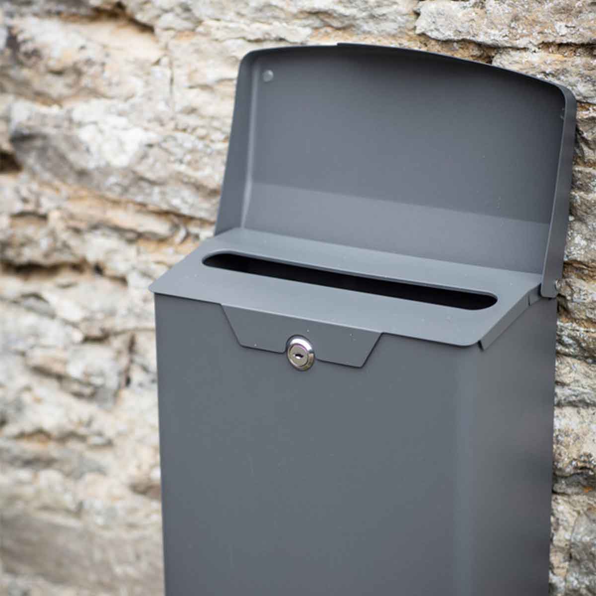 Shipton Post Box in Charcoal