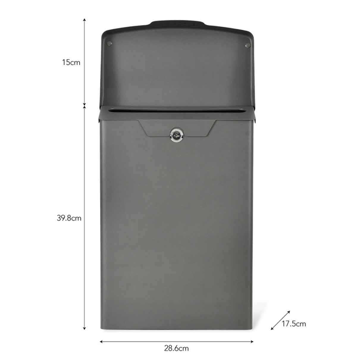 Shipton Post Box in Charcoal