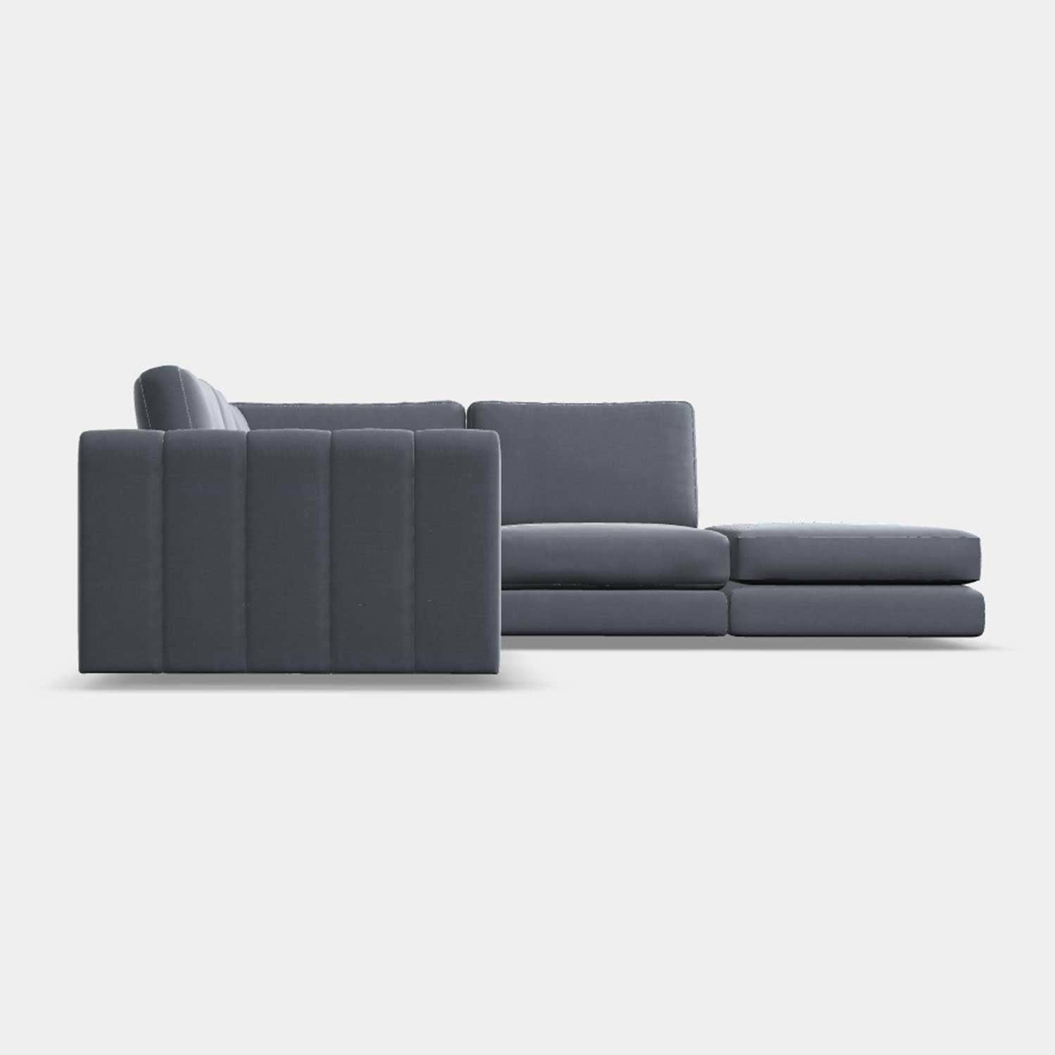 Shuffle Sofa, Corner Group with Stool Jacobean Flower Aqua (Group 4),Boho Denim (Group 4),Mushroom Linen (Group 4),Pigeon Linen (Group 4),Blueberry Linen (Group 4),Blush Linen (Group 4),Jacobean Flower Champagne (Group 4)