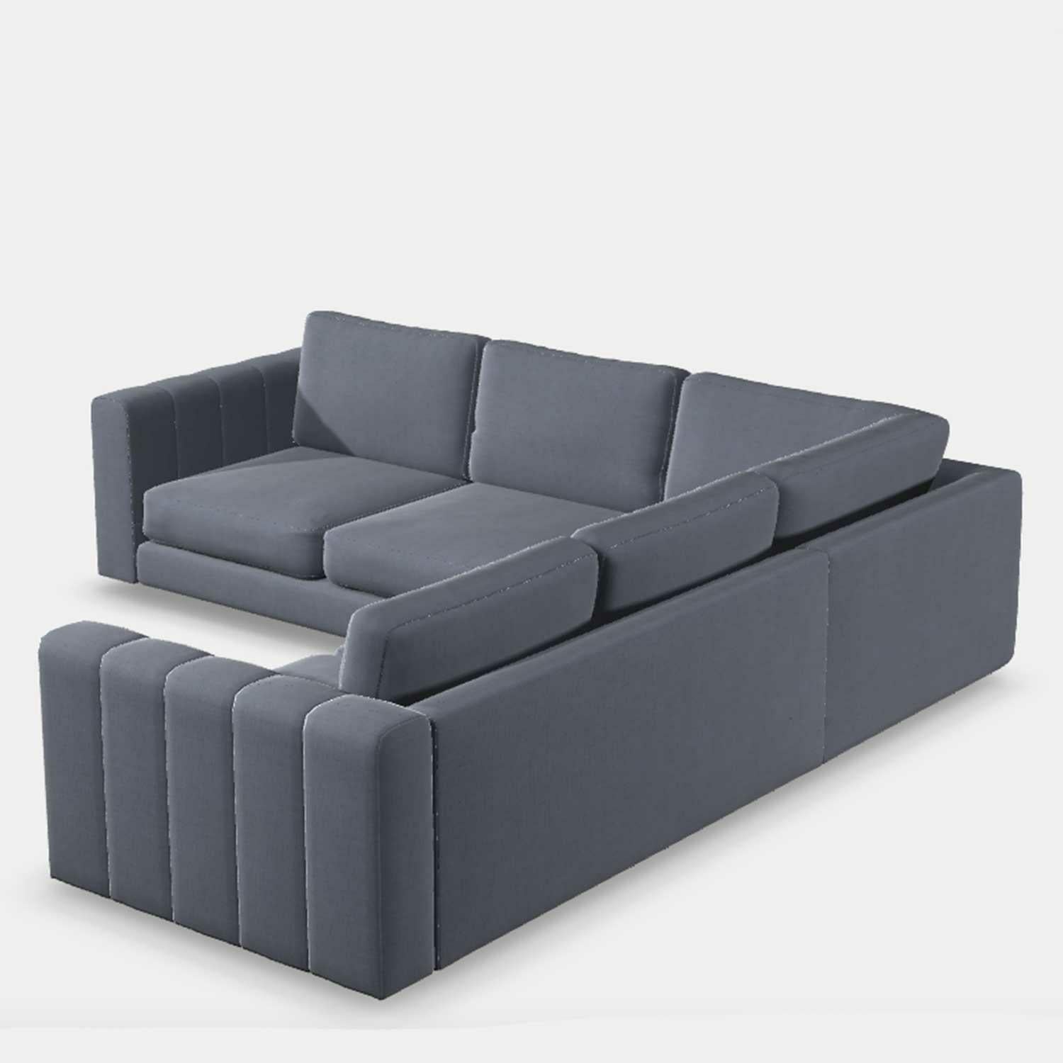 Shuffle Sofa, Large Corner Group Jacobean Flower Aqua (Group 4),Boho Denim (Group 4),Mushroom Linen (Group 4),Pigeon Linen (Group 4),Blueberry Linen (Group 4),Blush Linen (Group 4),Jacobean Flower Champagne (Group 4)