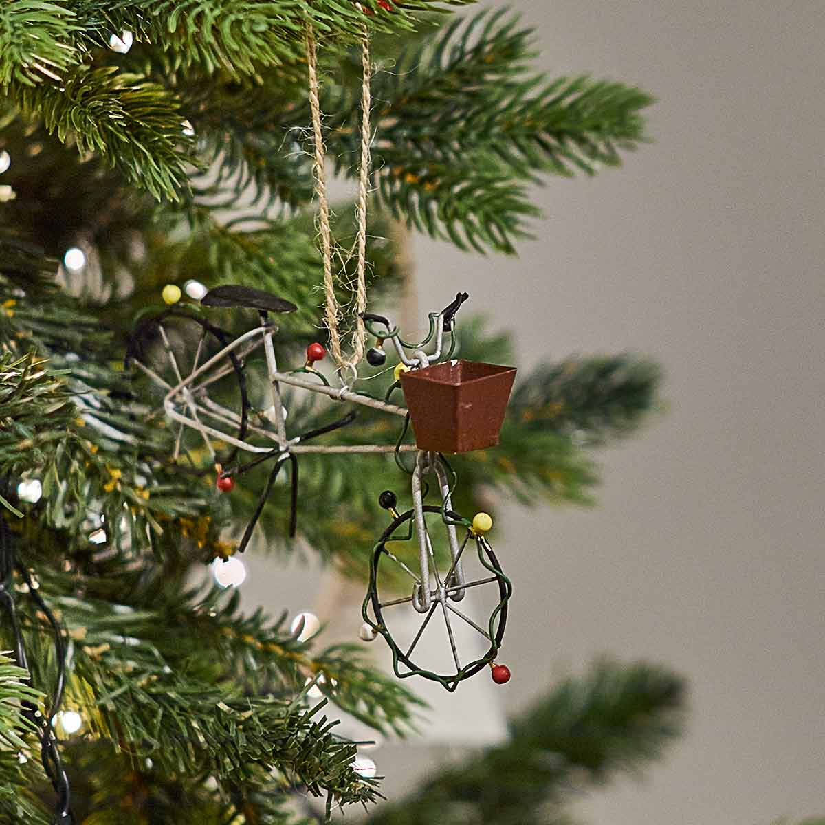 Silver Bike Christmas Decoration