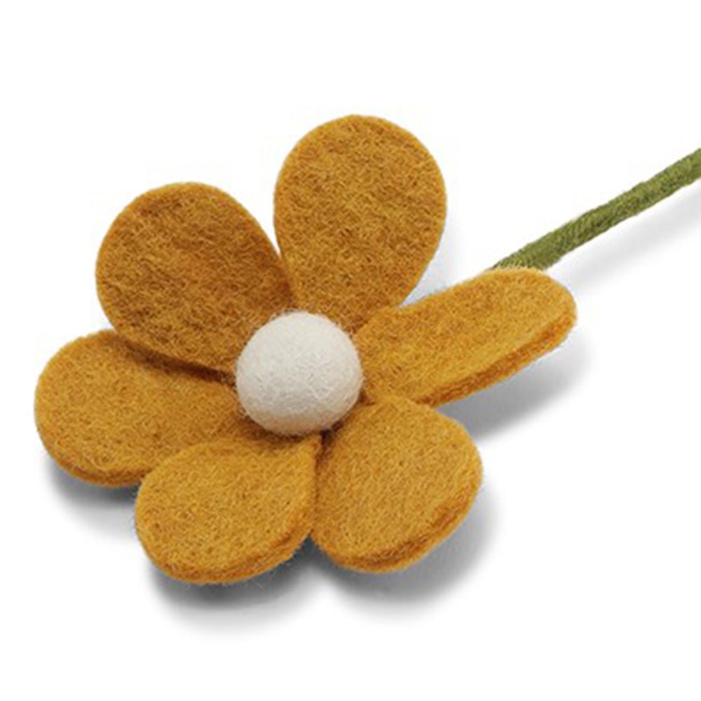 Simple Yellow Felt Flower Stem