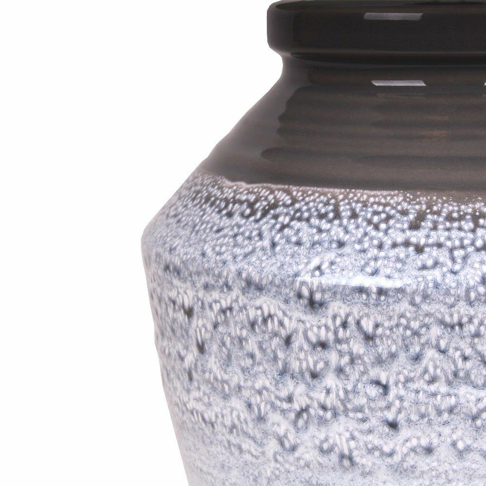 Skyline Grey and Blue Ceramic Table Lamp with Shade
