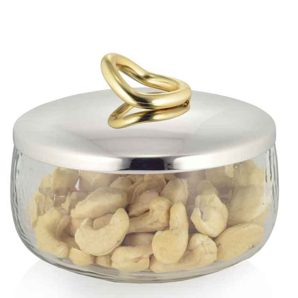 Small Glass Hoop Jar