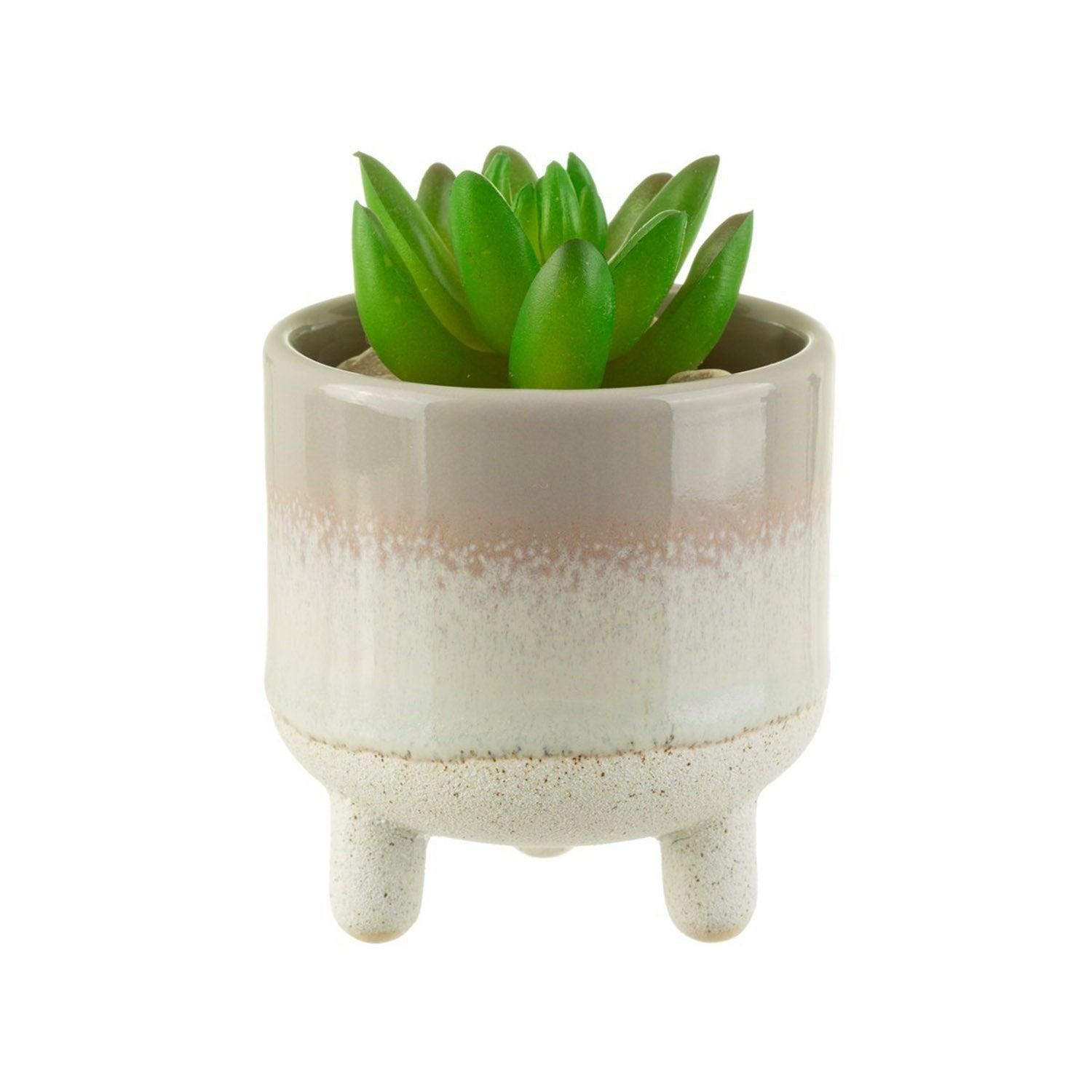 Small Grey Bohemian Glaze Planter