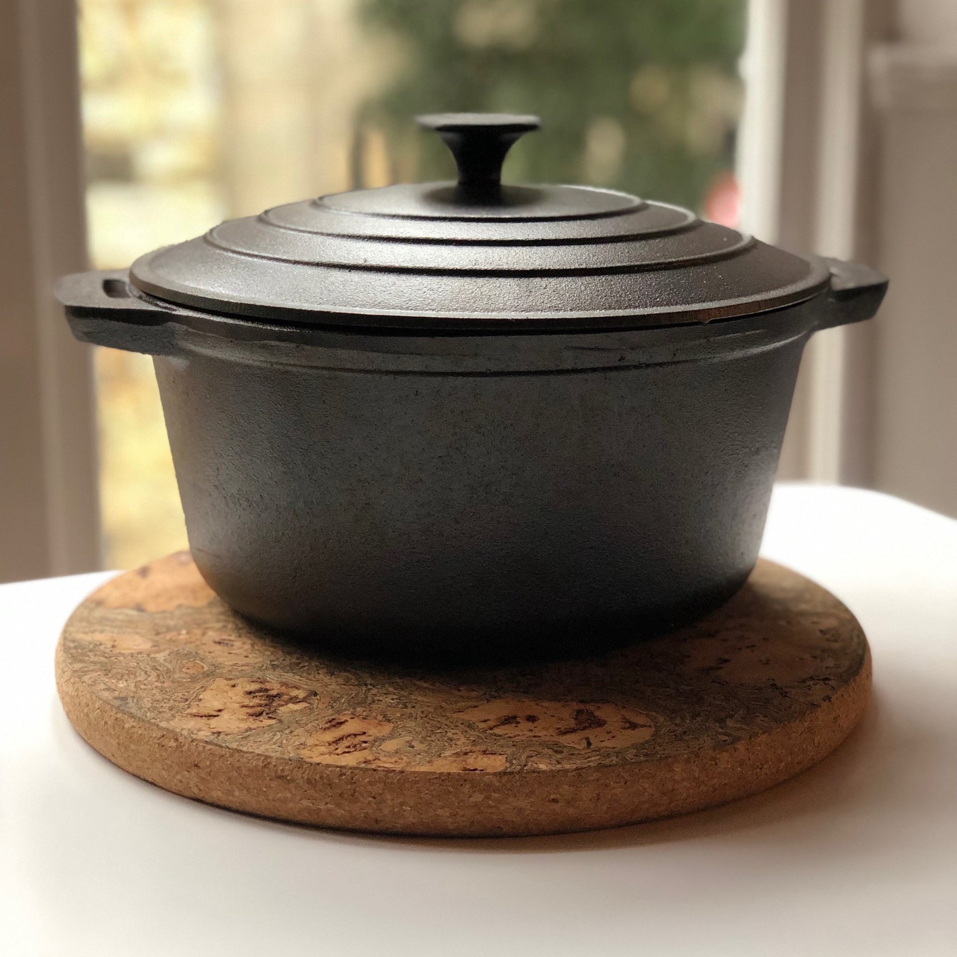 Small Round Cork Trivet, Natural