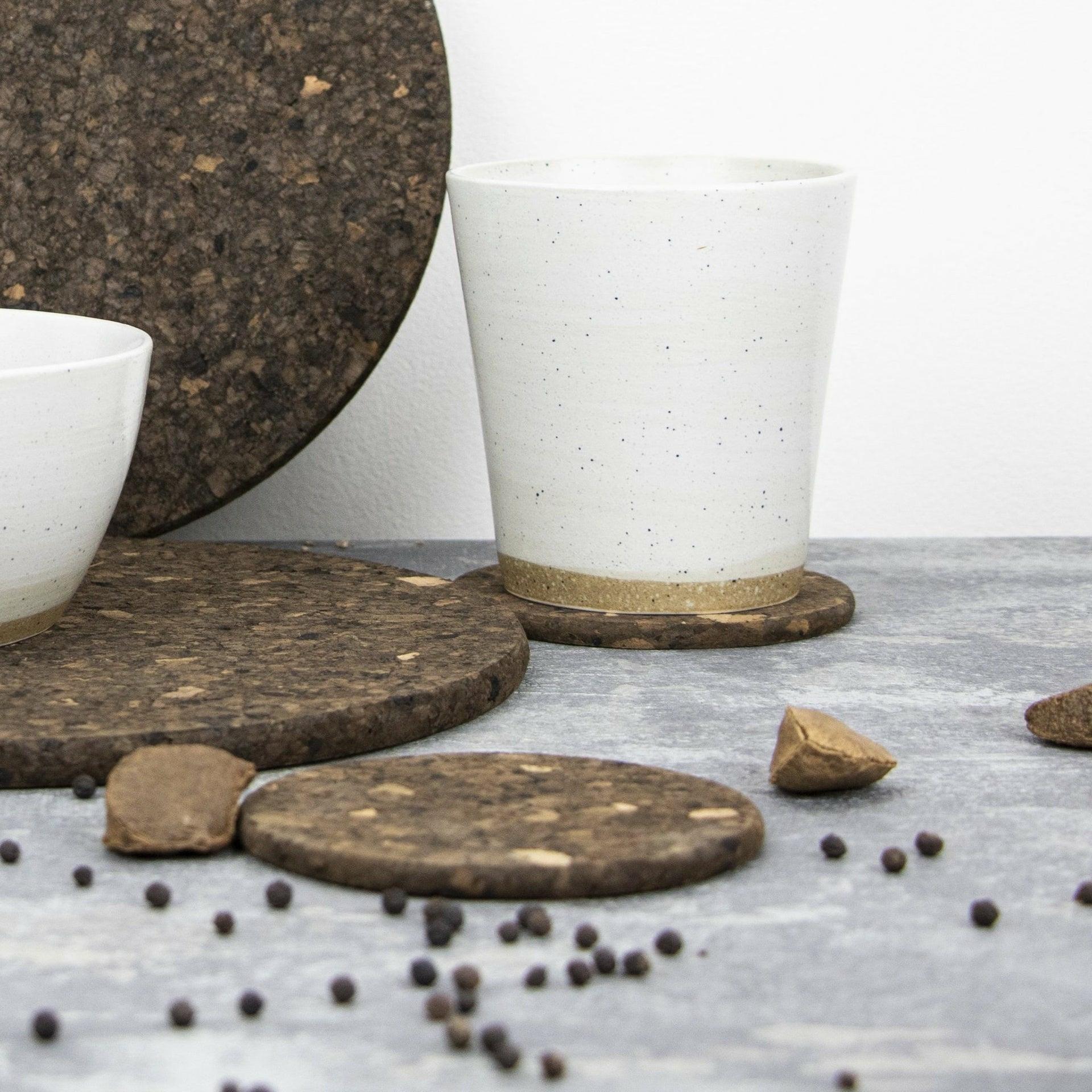 Smoked Cork Coasters, Set of 4