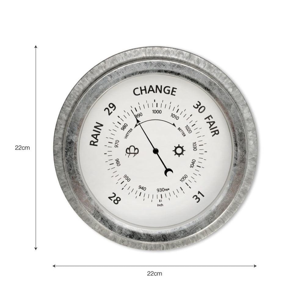 St Ives Galvanised Barometer