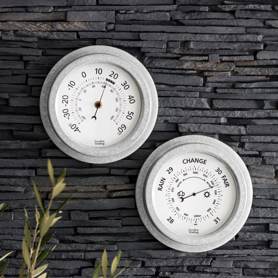 St Ives Galvanised Barometer